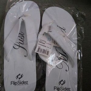 Just married flip flops
